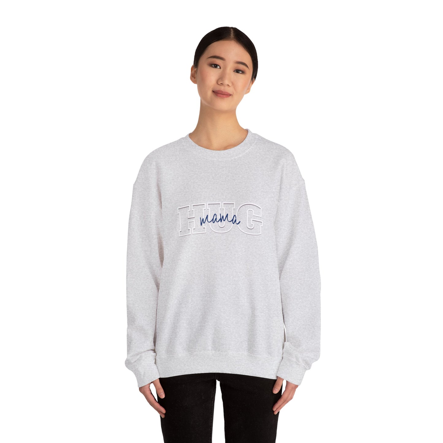 Mama Hug Sweatshirt Unisex Heavy Blend™ Crewneck Sweatshirt, Vintage Sweatshirt, College Sweatshirt, Retro Sweatshirt, Adult, Oversized