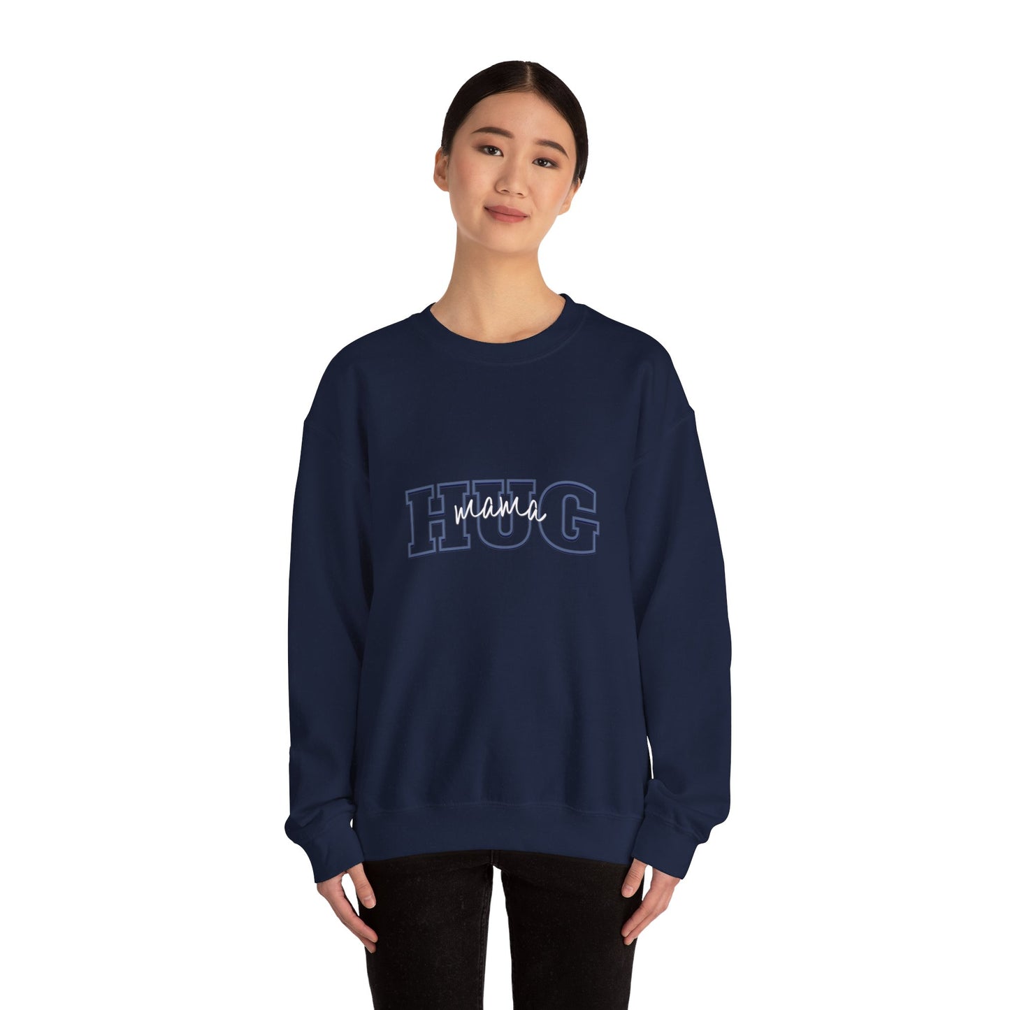 Mama Hug Sweatshirt Unisex Heavy Blend™ Crewneck Sweatshirt, Vintage Sweatshirt, College Sweatshirt, Retro Sweatshirt, Adult, Oversized