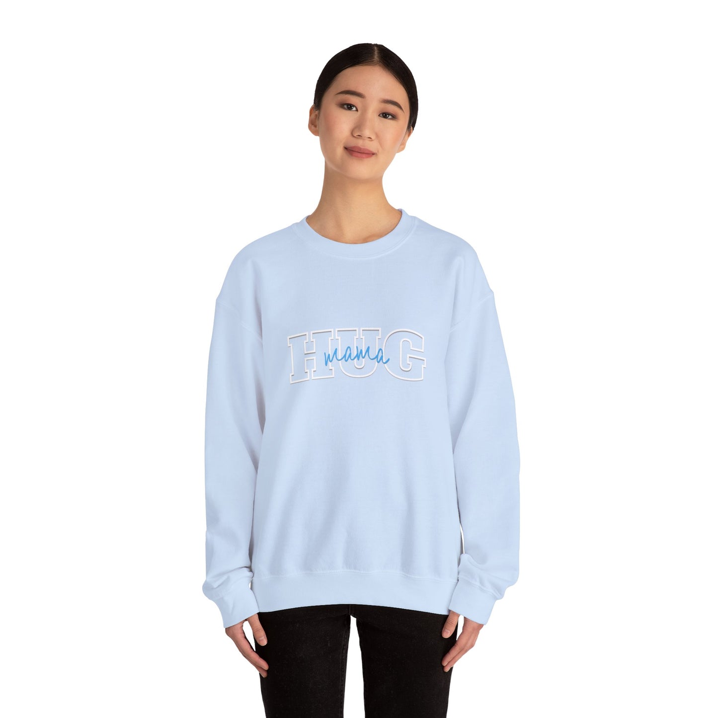 Mama Hug Sweatshirt Unisex Heavy Blend™ Crewneck Sweatshirt, Vintage Sweatshirt, College Sweatshirt, Retro Sweatshirt, Adult, Oversized
