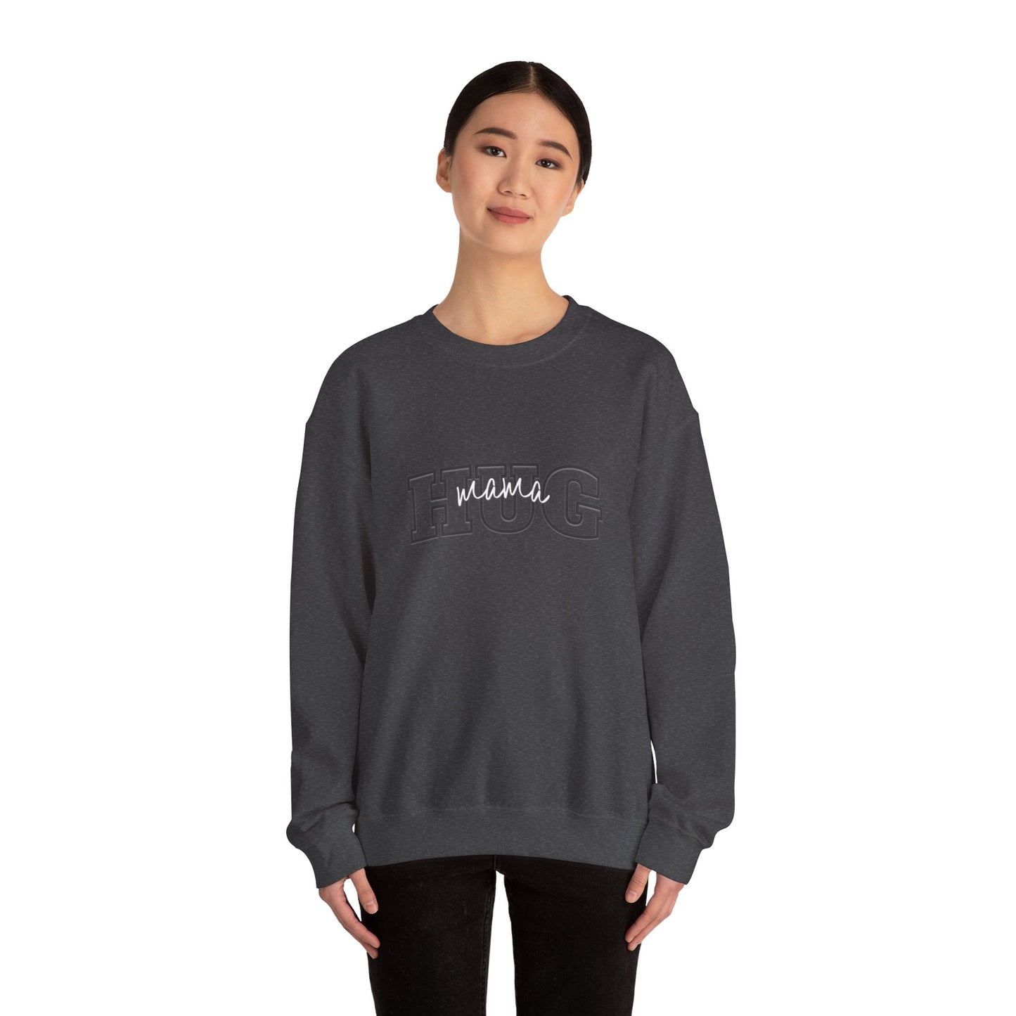 Mama Hug Sweatshirt Unisex Heavy Blend™ Crewneck Sweatshirt, Vintage Sweatshirt, College Sweatshirt, Retro Sweatshirt, Adult, Oversized