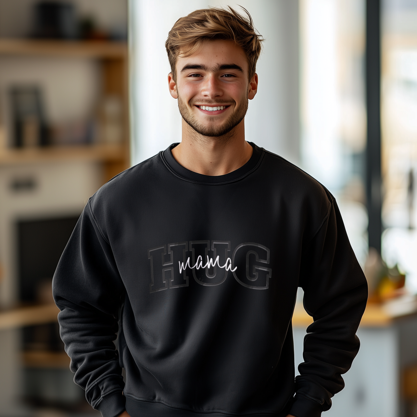 Mama Hug Sweatshirt Unisex Heavy Blend™ Crewneck Sweatshirt, Vintage Sweatshirt, College Sweatshirt, Retro Sweatshirt, Adult, Oversized