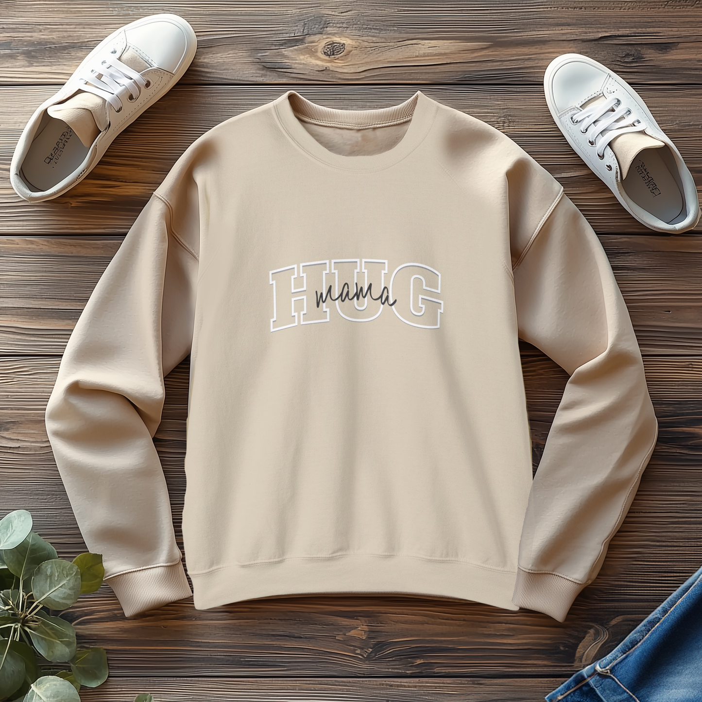 Mama Hug Sweatshirt Unisex Heavy Blend™ Crewneck Sweatshirt, Vintage Sweatshirt, College Sweatshirt, Retro Sweatshirt, Adult, Oversized