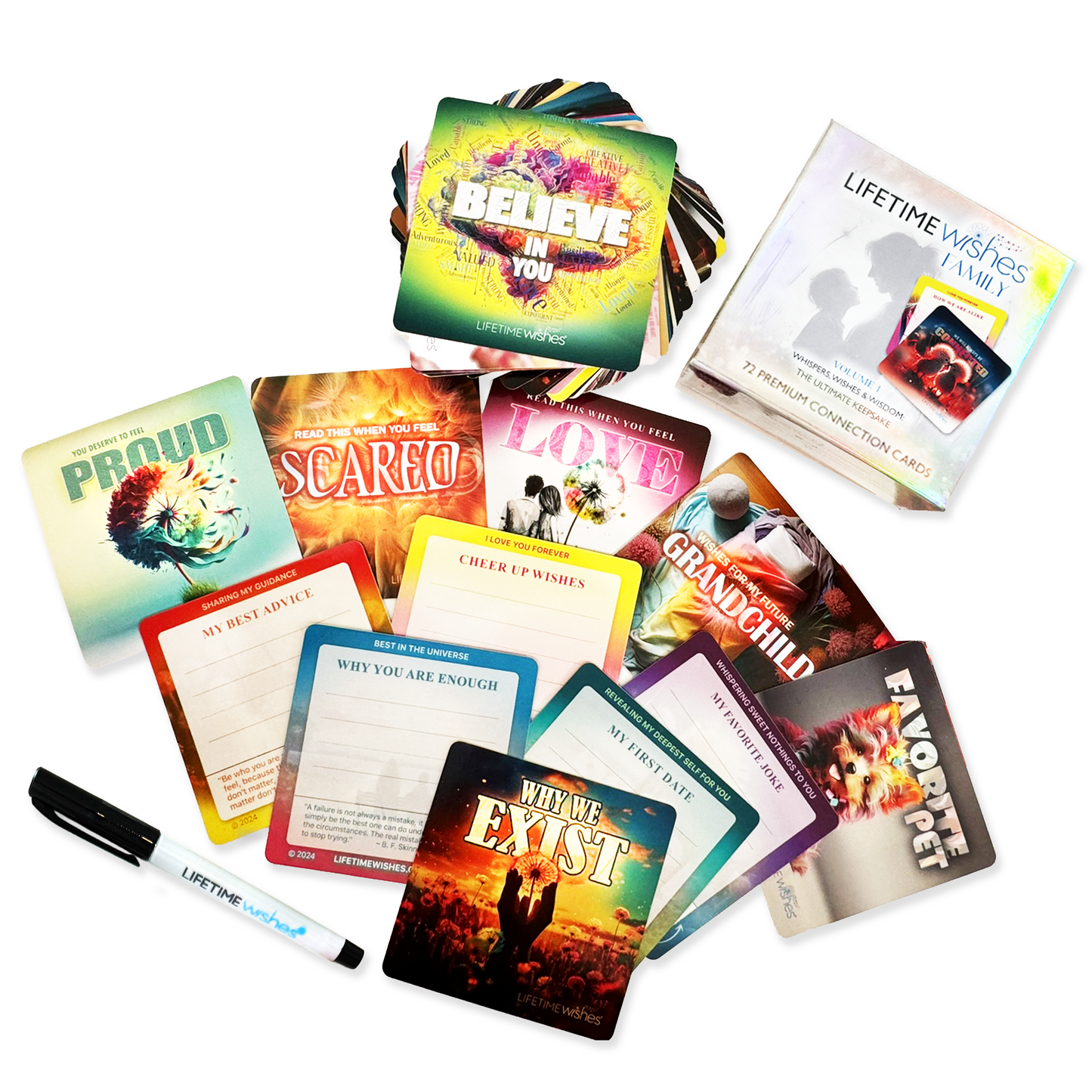 Lifetime Wishes Family: 72 Connection Card Game